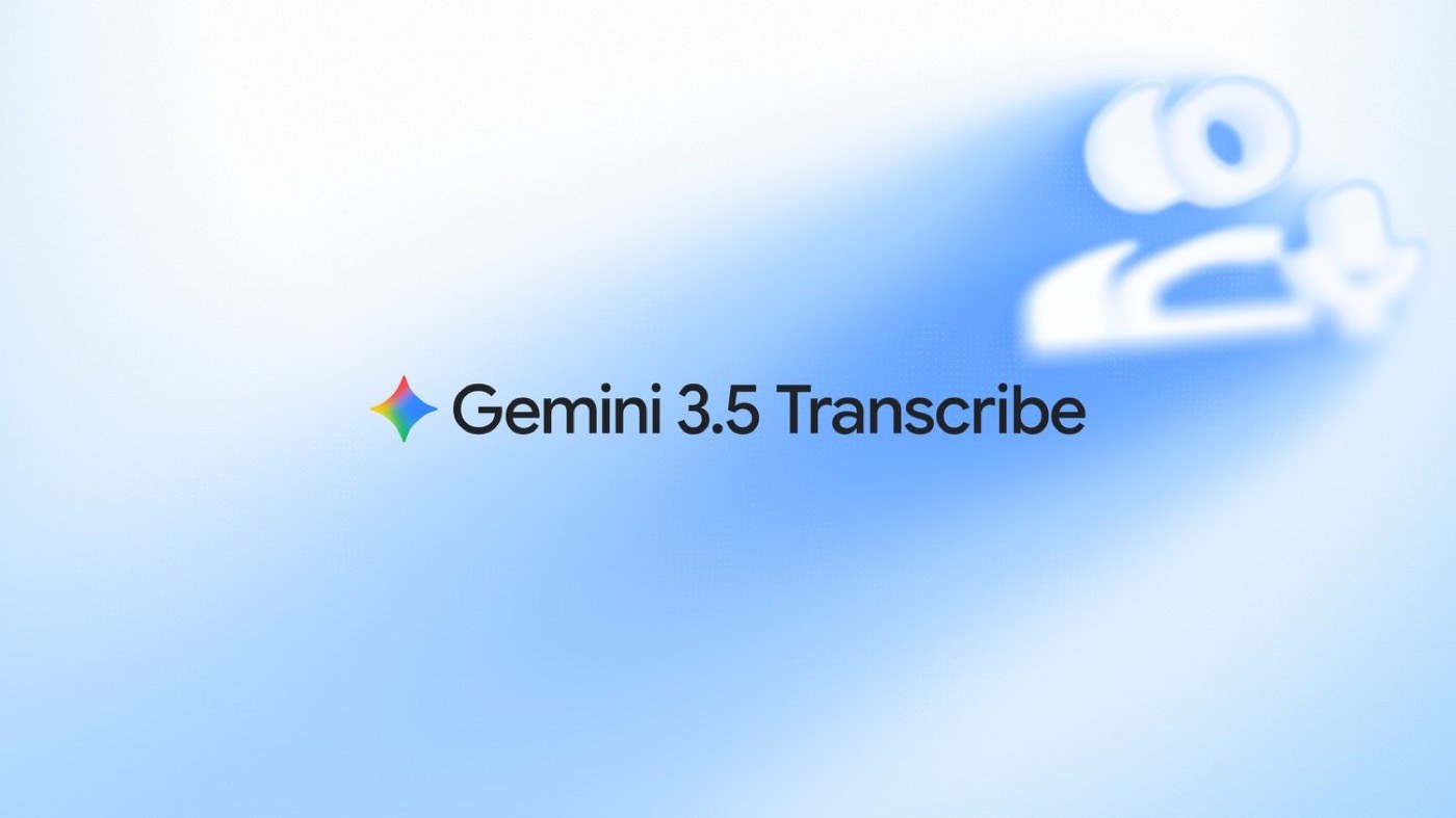 Google Gemini 3.5 Transcribe launch artwork.