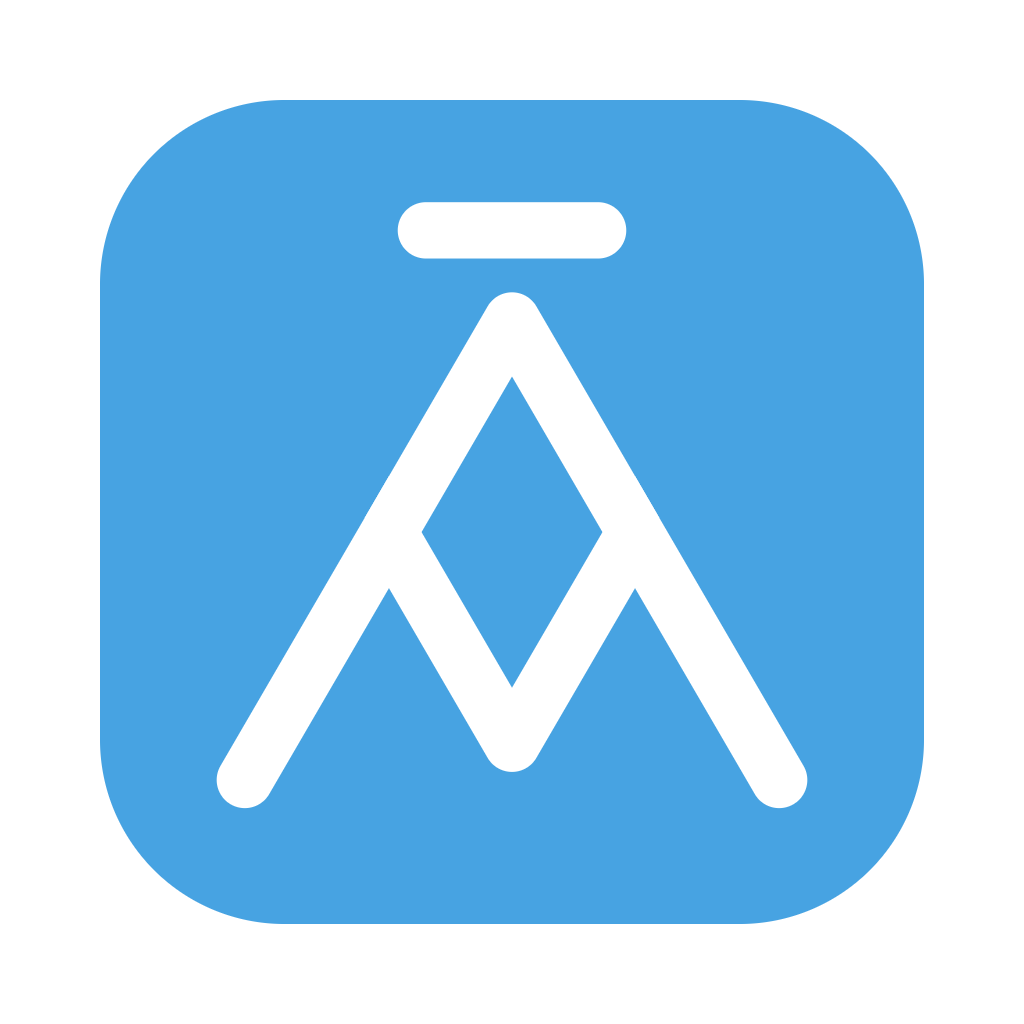 The white Maka app mark on a blue background
