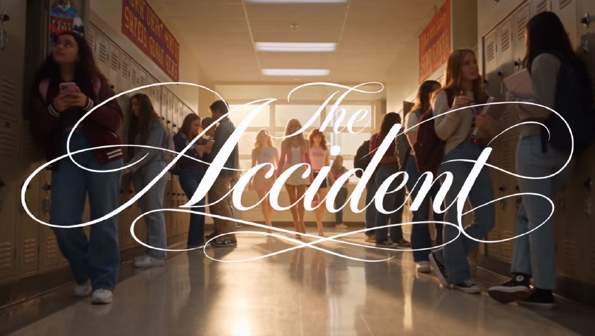 The Accident title over a school corridor, from an interview with the creators.